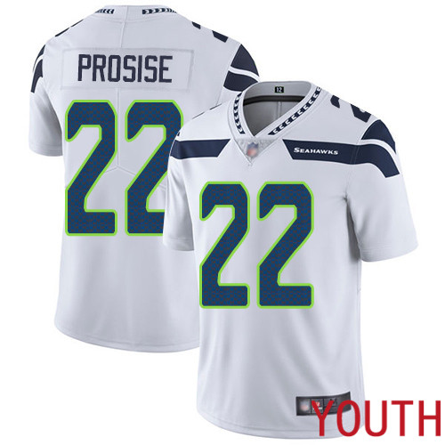 Seattle Seahawks Limited White Youth C. J. Prosise Road Jersey NFL Football #22 Vapor Untouchable